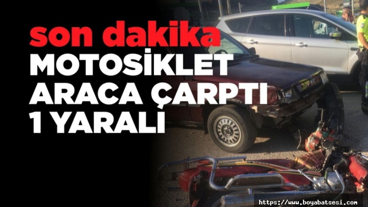 Boyabat Sanayi Kavşağı'nda motosiklet kazası 1 yaralı