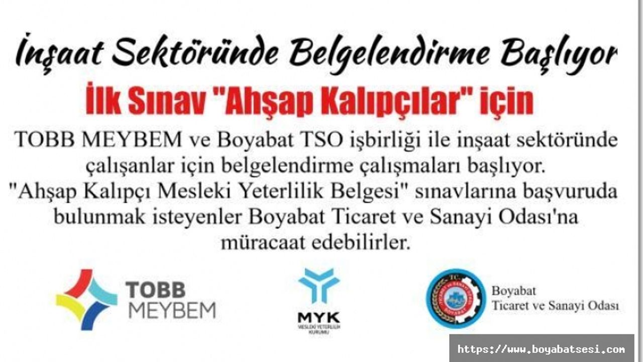 İnşaat Sektöründe Mesleki Yeterlilik Başlıyor