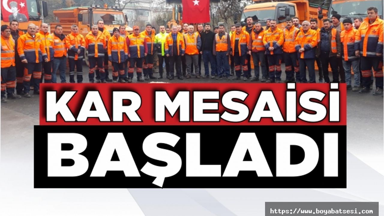 Boyabat Karayolları ekiplerinin kar mesaisi başladı