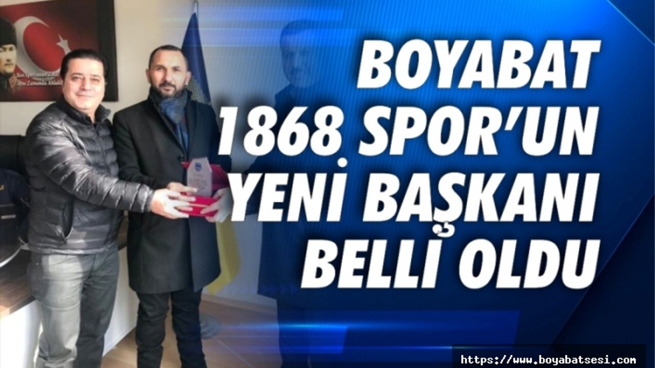 Boyabat 1868 Spor'un yeni başkanı Vahdet Erdoğan oldu