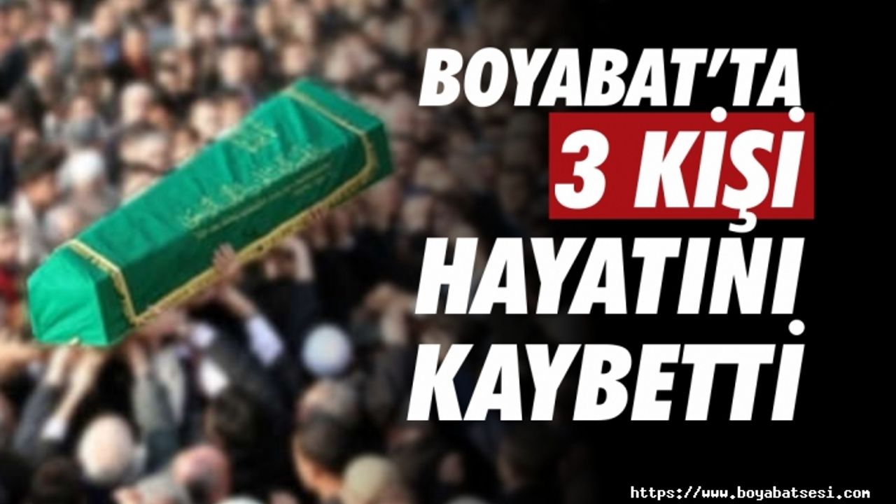 Boyabat'ta 3 Kişi Hayatını Kaybetti