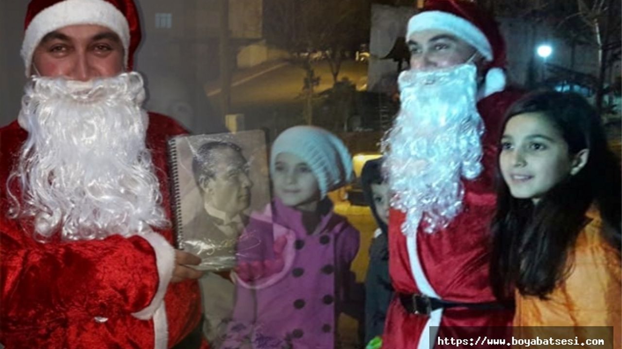 Noel Baba Boyabat'ta çocuklara hediye dağıttı