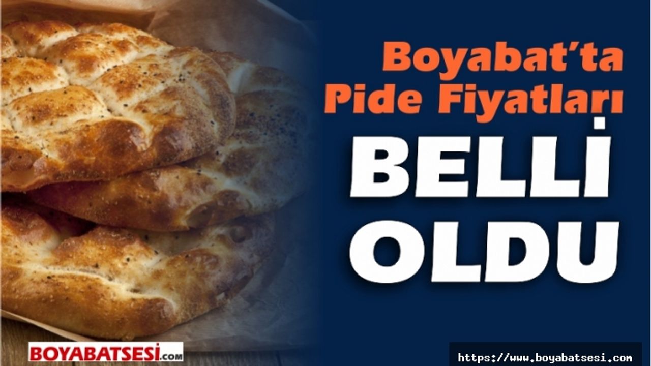Boyabat'ta ramazan pidesi fiyatları belli oldu