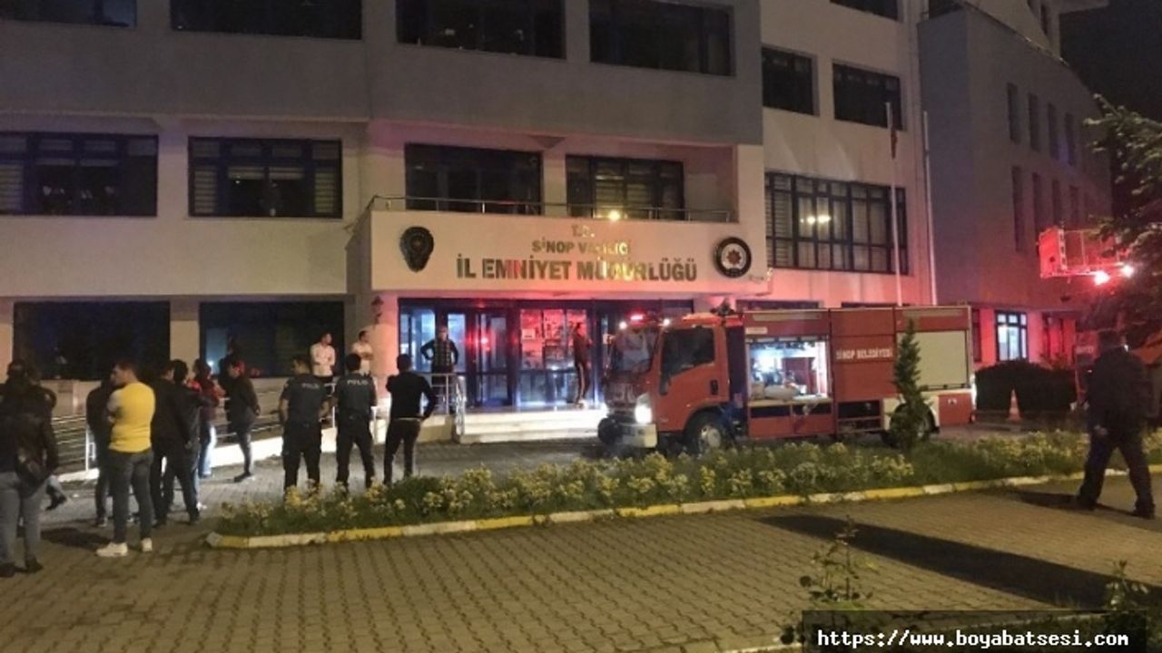 Sinop İl Emniyet Müdürlüğü binasında yangın