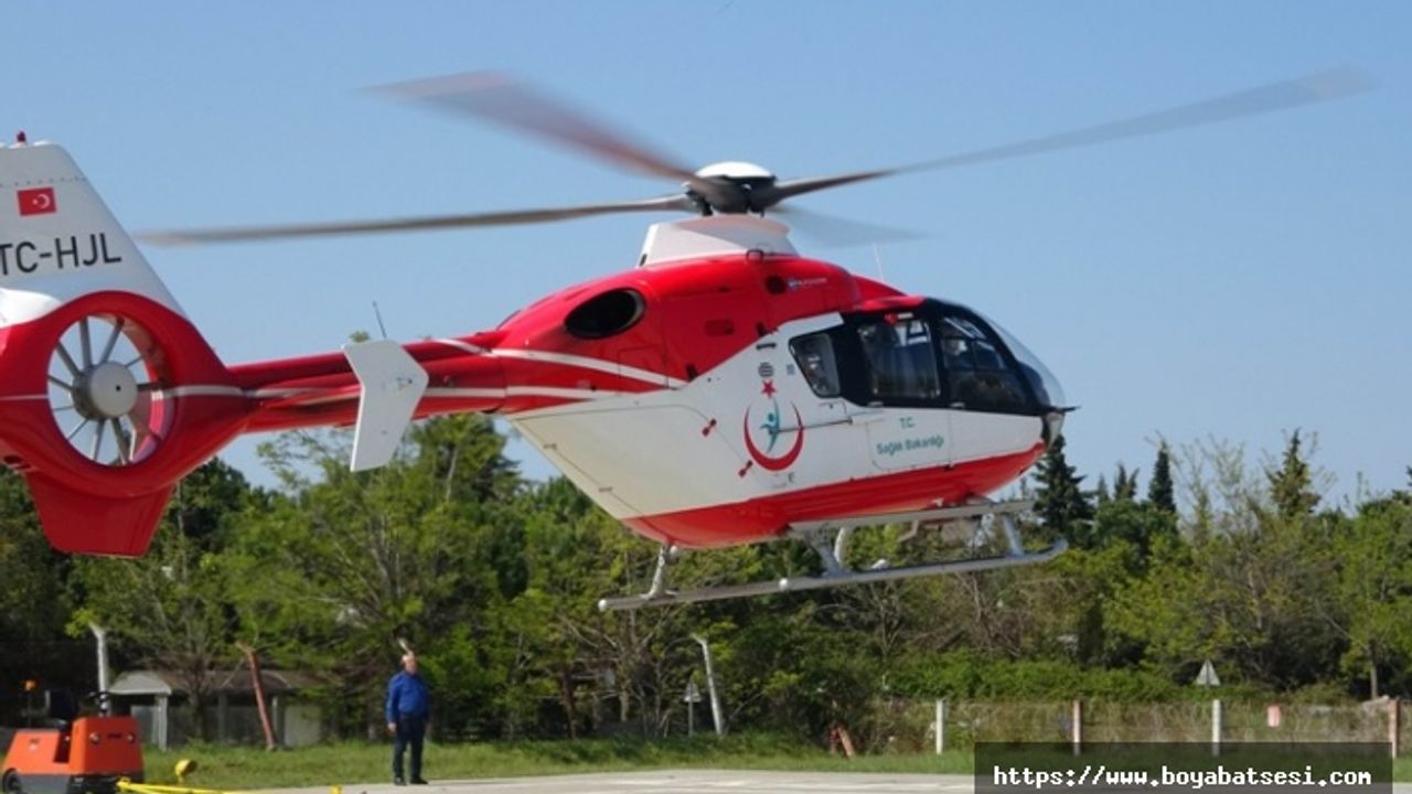 Tarla sahibi ambulans helikopterin inmesine izin vermedi