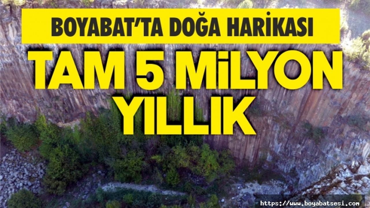 Boyabat'ta 5 milyon yıllık altıgen kayalar