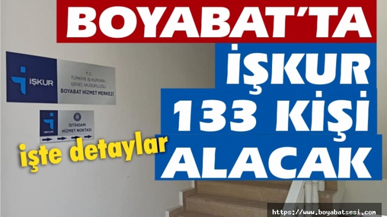 Boyabat'ta 133 kişiye iş imkanı