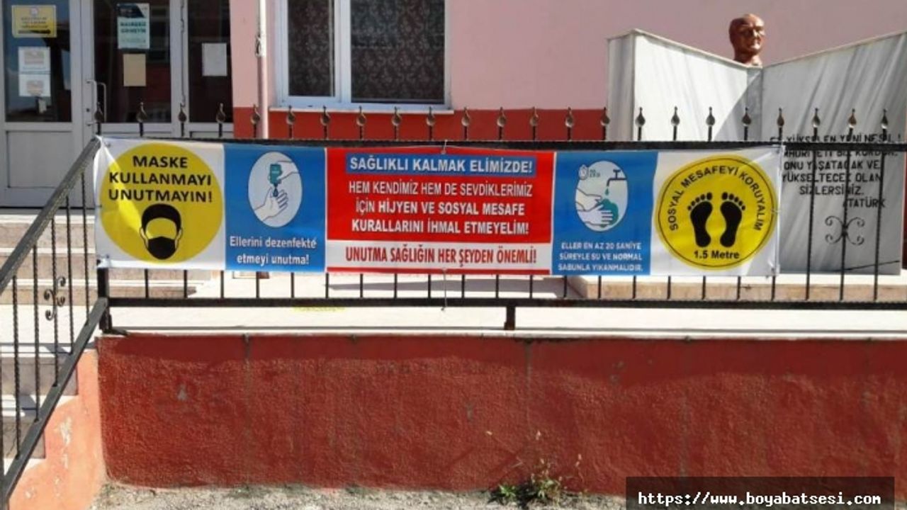 Boyabat'ta okullar yüz yüze eğitime hazır