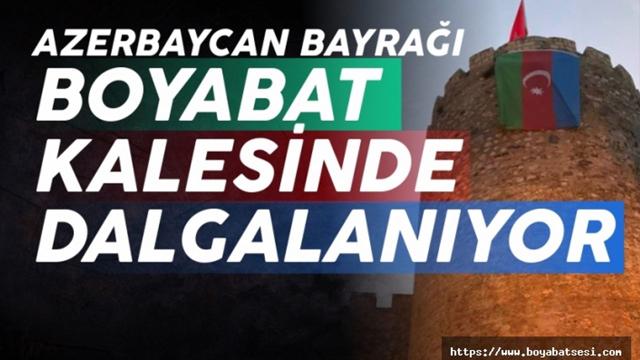 Boyabat'tan Azerbaycan'a bayraklı destek