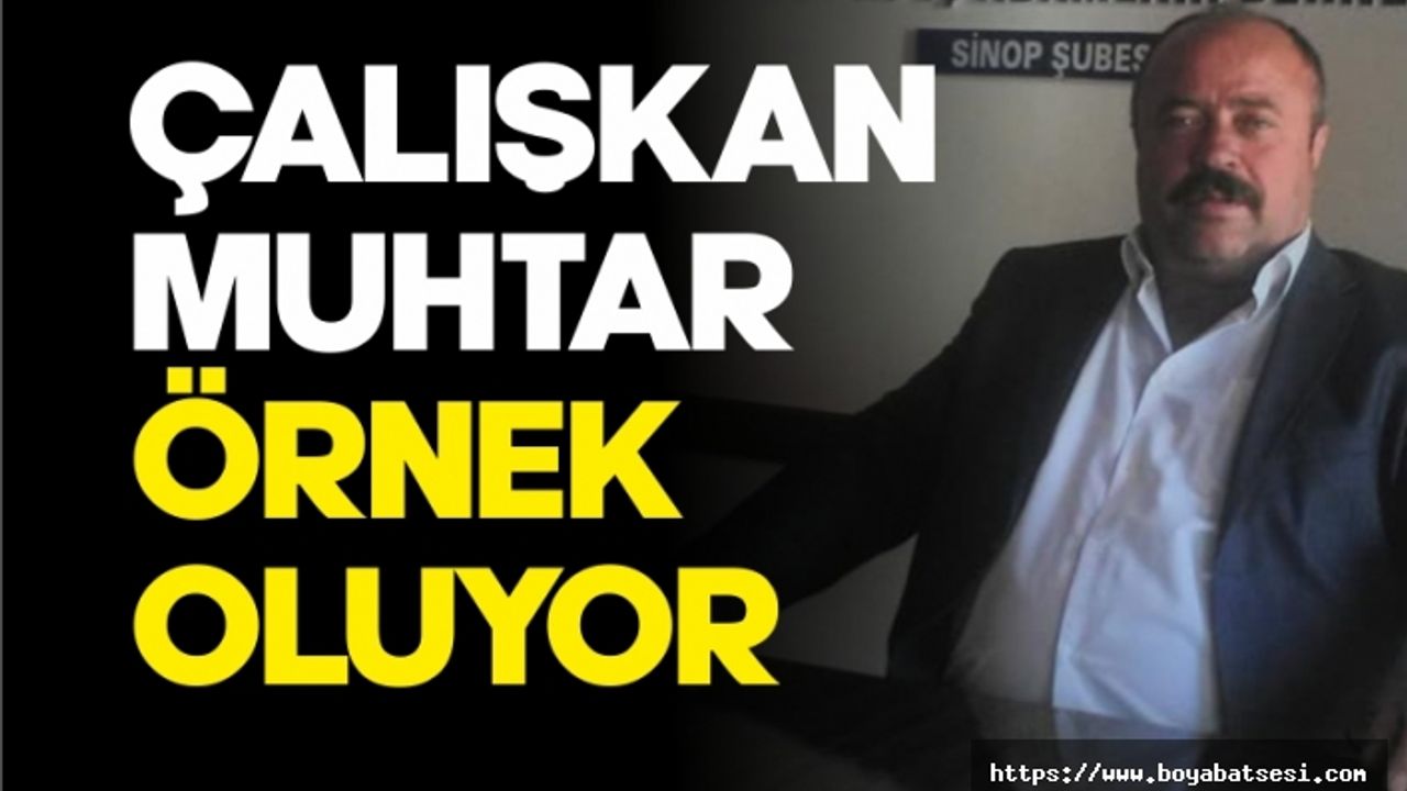 Çalışkan köy muhtarı örnek oluyor