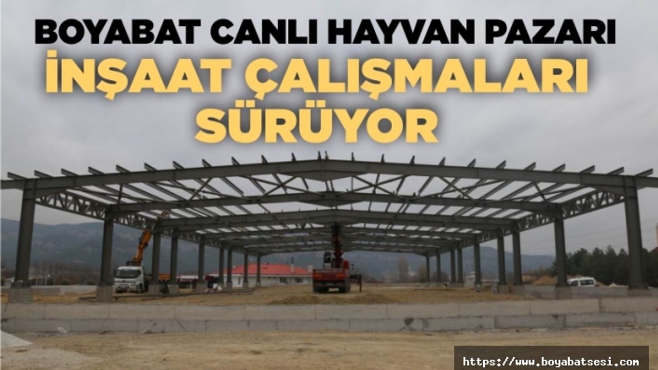 Boyabat Canlı Hayvan Pazarı inşaatı hızla yükseliyor