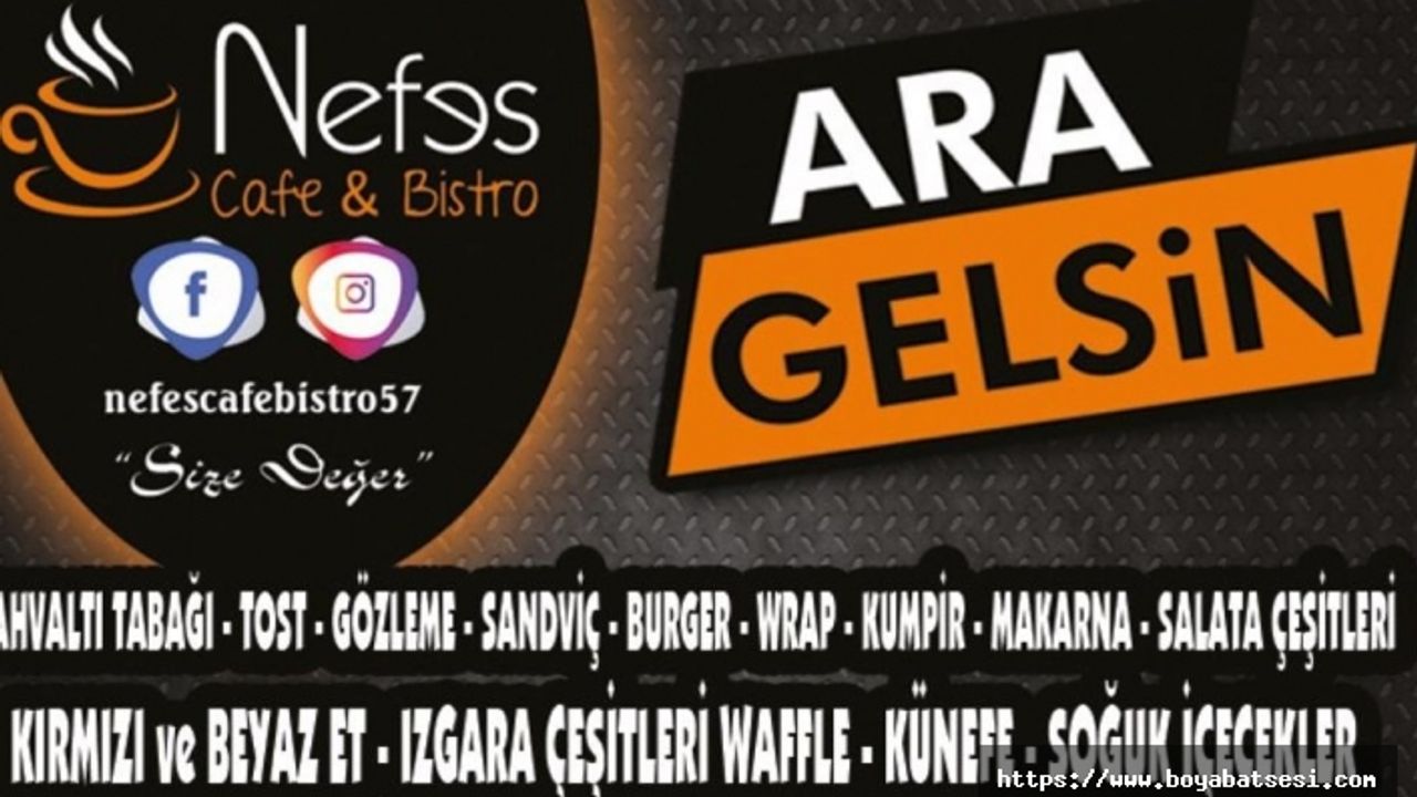 Boyabat Nefes Cafe Alo Paket Hizmetinizde