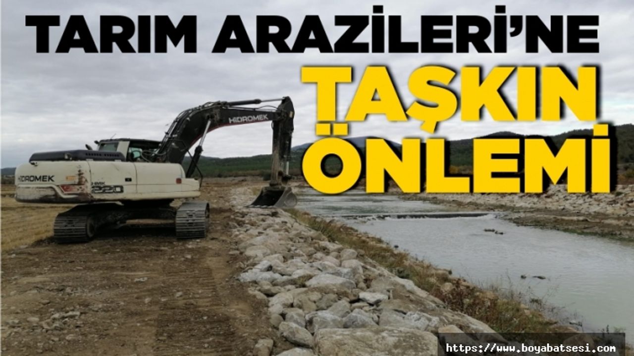 Boyabat'ta tarım arazileri taşkınlara karşı korunuyor
