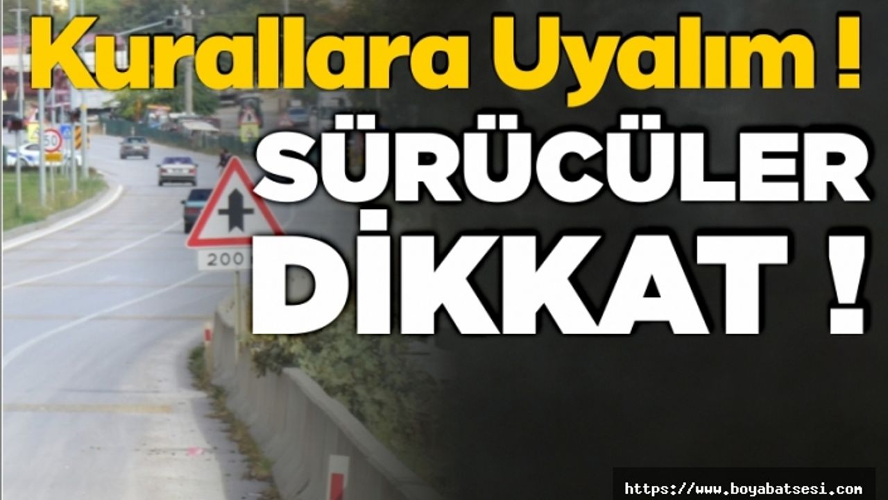 Boyabat'ta trafik kazalarını önlemek için ekipler 24 saat mesai yapıyor