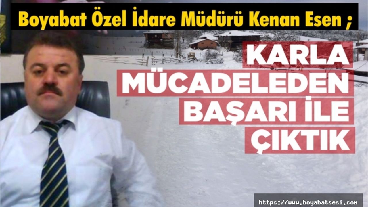 Boyabat'ta kar 1 metreyi aştı