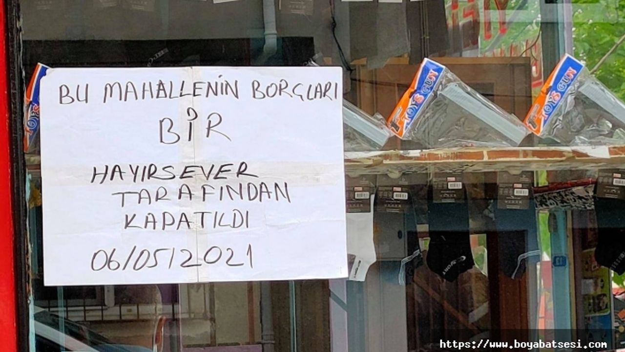Boyabat’ta bir hayırsever mahallenin borcunu kapattı
