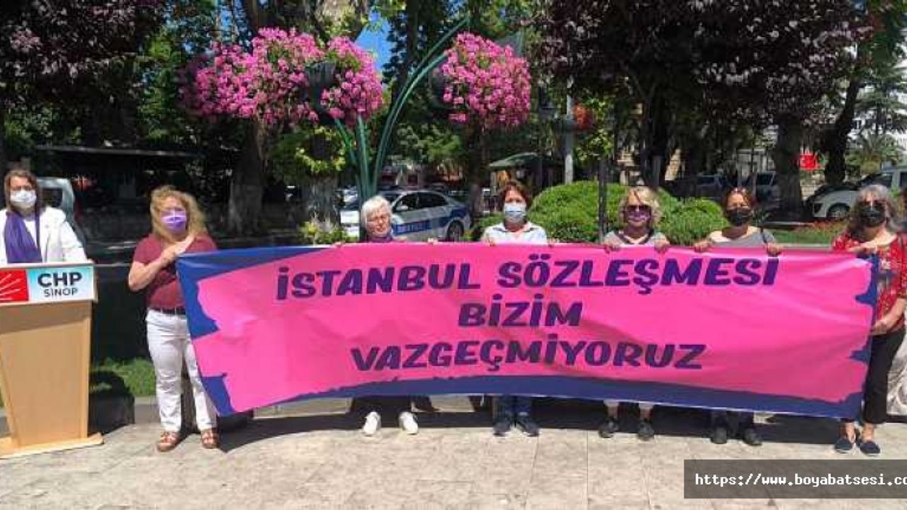 Sinop'ta CHP'li kadınlar İstanbul Sözleşmesi için toplandı