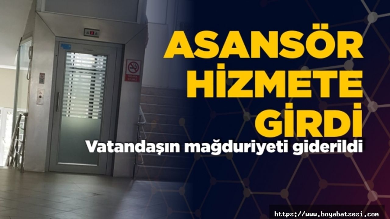 Boyabat Kaymakamlık binasında asansör çilesi son buldu