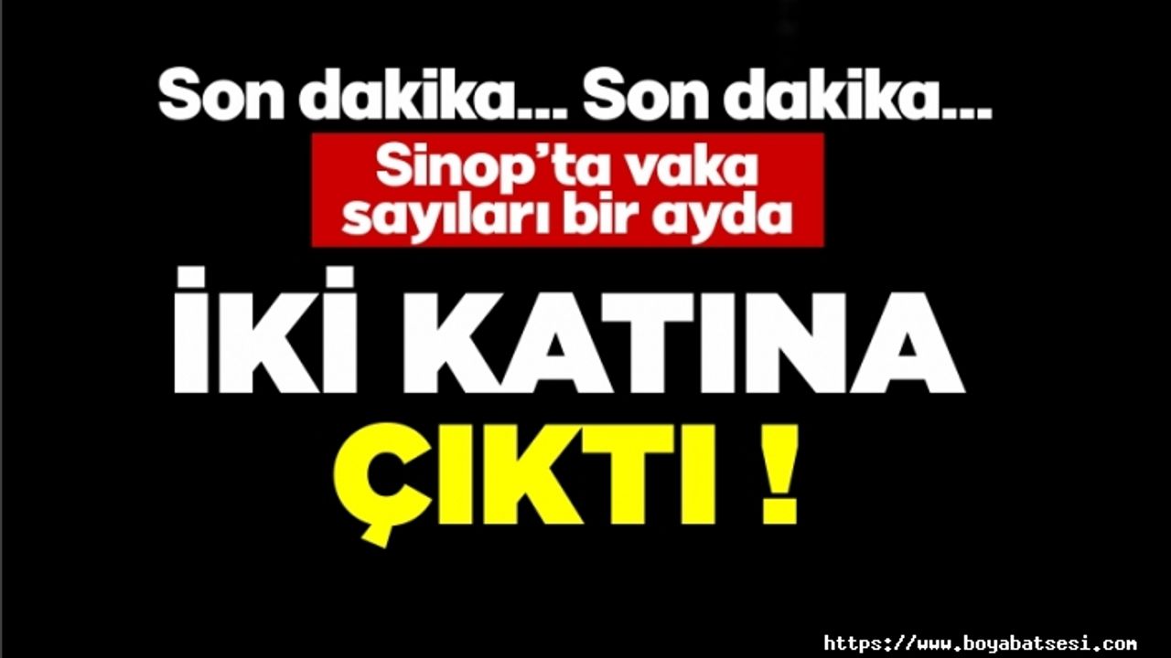 Sinop’ta vakalar 1 ayda 2 katına çıktı