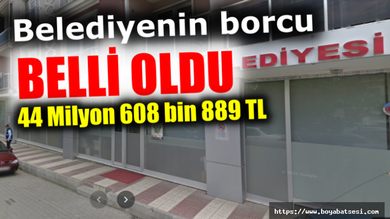 Boyabat Belediyesi’nin toplam borcu belli oldu