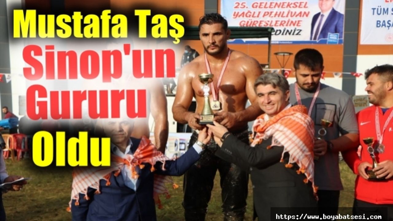 Durağanlı pehlivan Mustafa Taş Manisa'da başpehlivan oldu