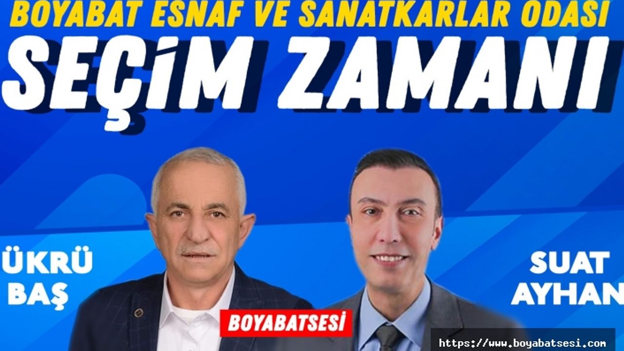 Boyabat Esnaf ve Sanatkarlar Odası başkanı yarın belli oluyor