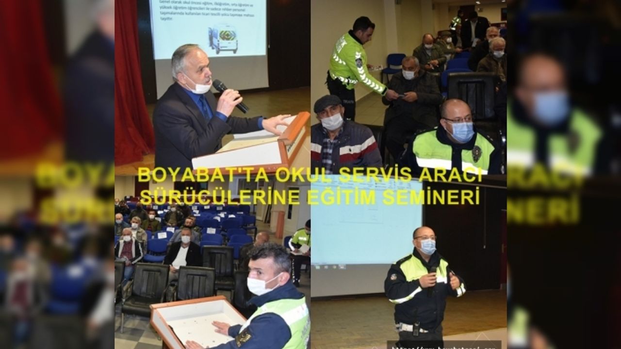 Boyabat'ta okul servis aracı sürücülerine eğitim kursu