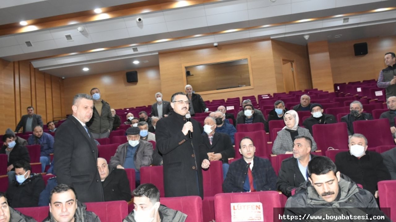 Boyabat'ta, Muhtarlara Orköy Kredileri hakkında bilgilendirme toplantısı yapıldı