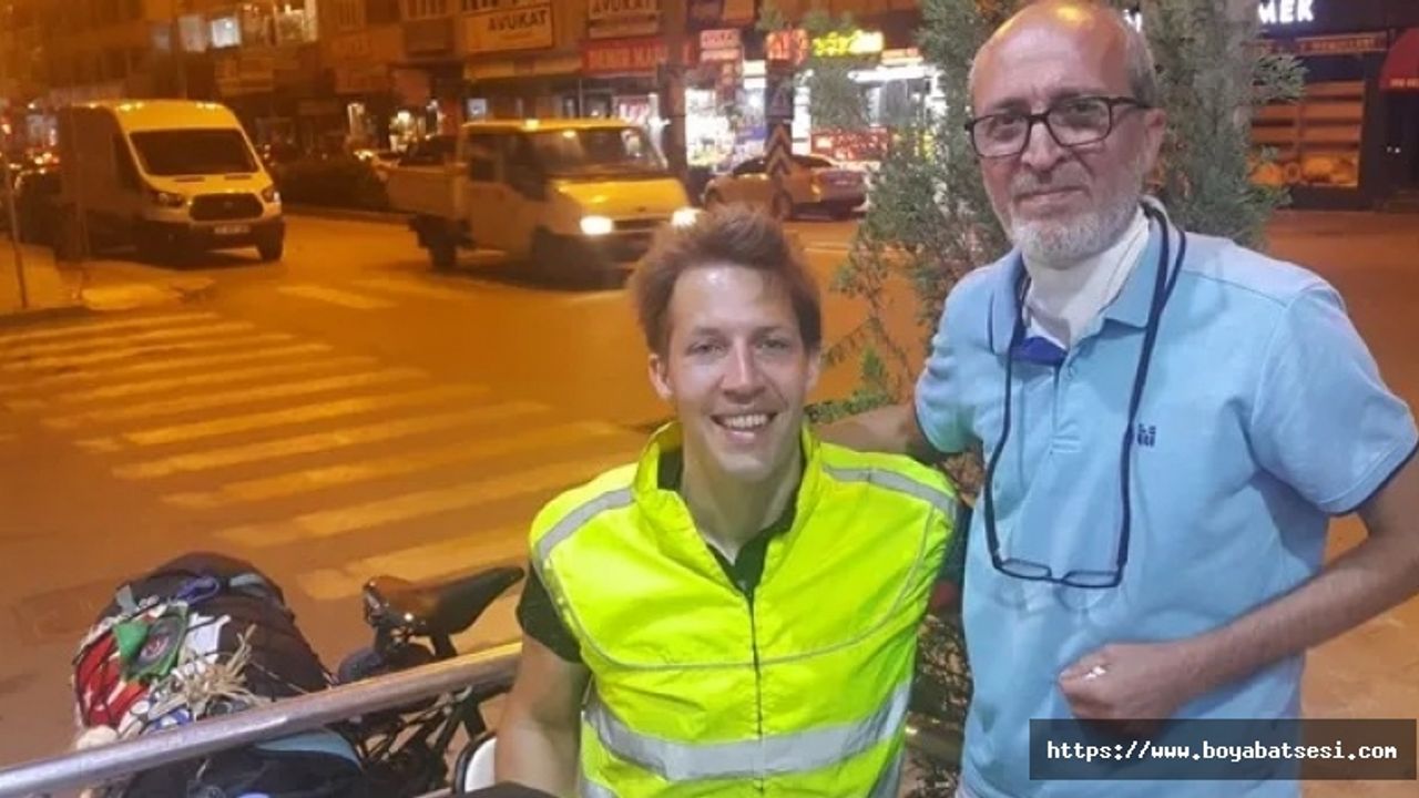 6 bin kilometre pedal çevirerek geldiği Boyabat'a hayran kaldı