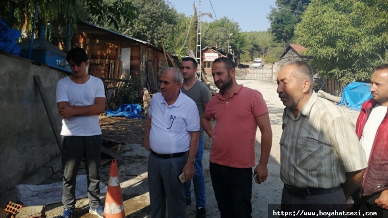 Belediye başkanı Hüseyin Coşar iş yeri yanan esnafı ziyaret etti