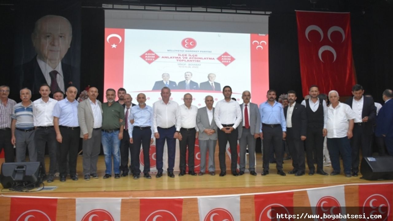 Boyabat'ta MHP'nin "Adım adım 2023 ilçe ilçe anlatma ve aydınlatma" programı düzenlendi