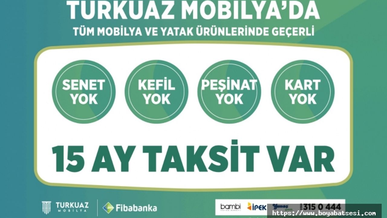 Boyabat Turkuaz Mobilya'dan büyük fırsat