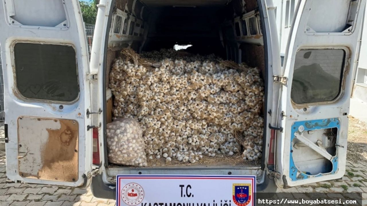 Taşköprü'den 1,5 ton sarımsak çalan 3 zanlı yakalandı