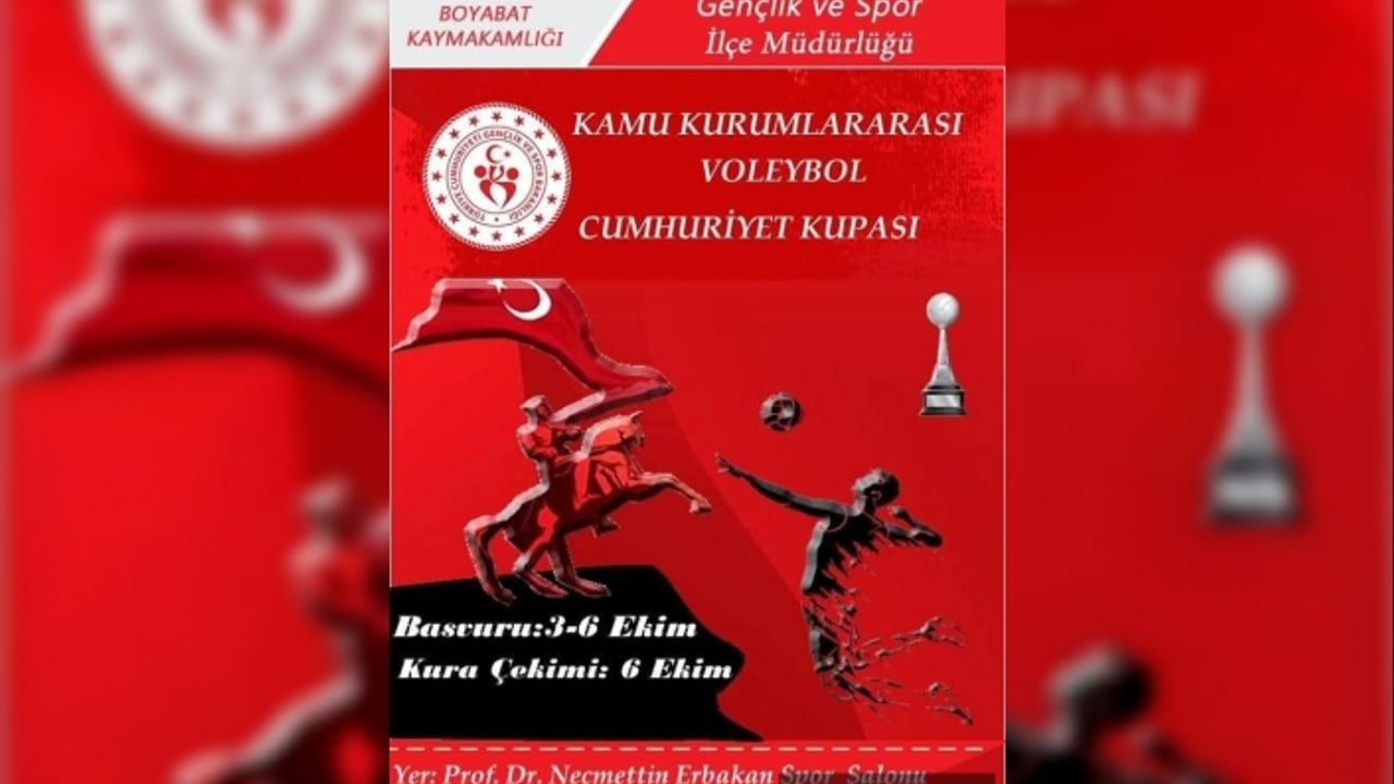 Boyabat'ta kurumlar arası voleybol turnuvası başladı