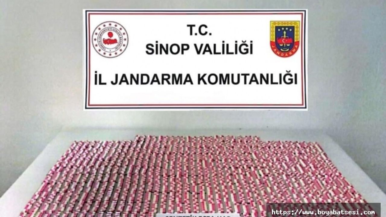 Boyabat’ta 3 bin 135 sentetik ecza hapı ele geçirildi !