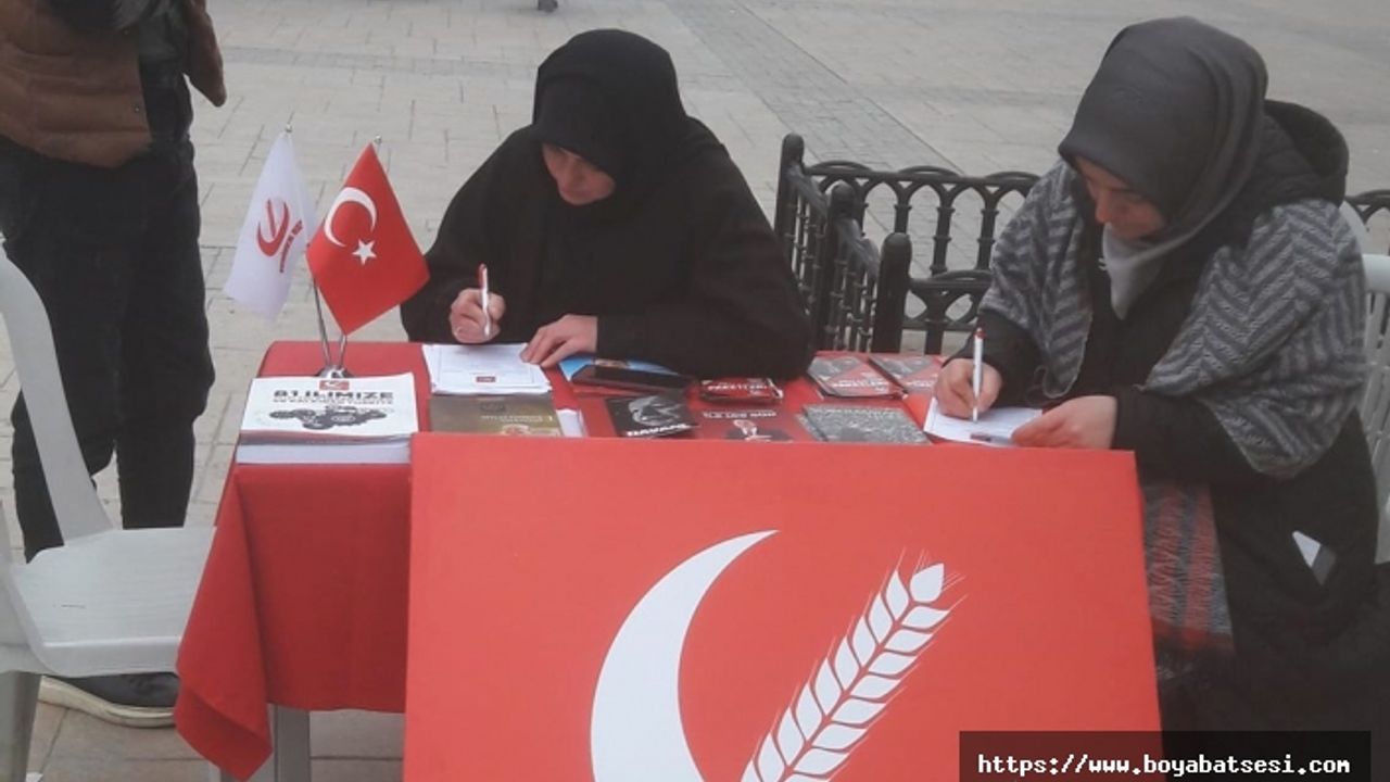 Boyabat’ta Yeniden Refah Partisi stant açtı