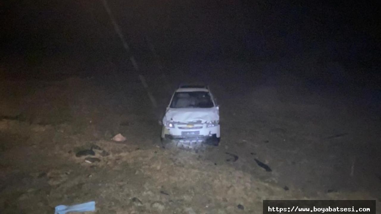 Yoldan çıkan cip tarlaya uçtu: 1 yaralı 