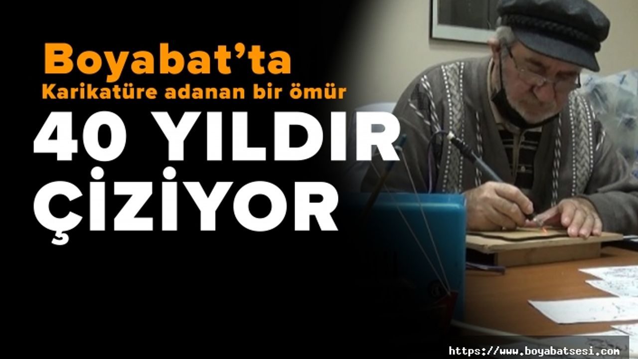 Boyabat'ta karikatüre adanan ömür: 40 yıldır çiziyor