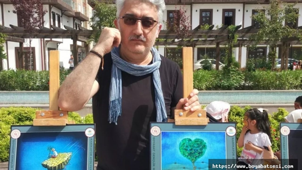 Dünyaca Ünlü Karikatür Sanatçısı Aşkın Ayrancıoğlu ‘’Boyabat’ta karikatüre insanların ilgisi arttı ‘’