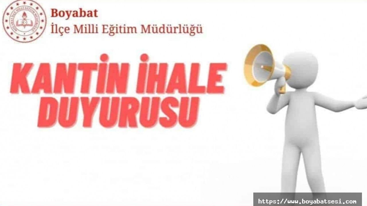 BOYABAT CENGİZ TOPEL ANAOKULU/İLKOKULU/ORTAOKULU KANTİN İHALE ŞARTNAMESİ