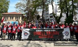 Sinop Eğitim-Bir-Sen Üyeleri Şiddete karşı basın açıklamasında bulundular