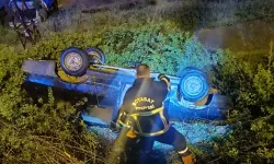 Boyabat'ta Otomobil Boş Araziye Uçtu: 1 Yaralı