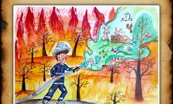 'Boyabat'ta Orman yangınları temalı karikatür yarışması sonuçlandı