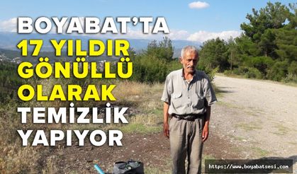 17 YILDIR GÖNÜLLÜ ÇEVRE TEMİZLİĞİ YAPIYOR