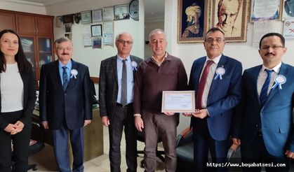 Boyabat’ta vergi rekortmenlerine teşekkür belgesi verildi