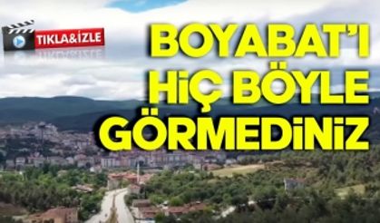 Boyabat sokağa çıkma yasağında havadan böyle görüntülendi