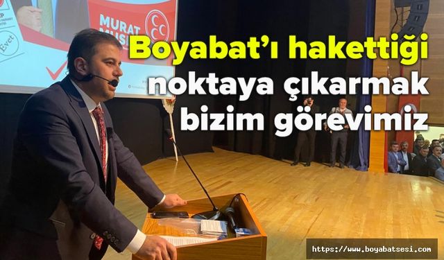 Boyabat MHP Adayı Murat Muslu proje ve aday tanıtım toplantısında halka seslendi