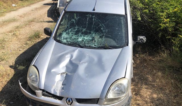 Boyabat’ta kaza : otomobil  ağaca çarptı !
