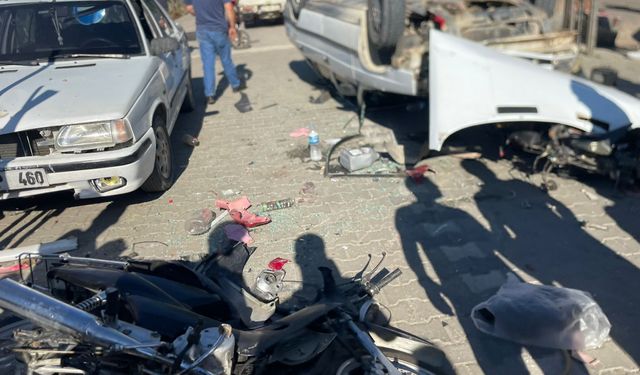 Yoldan Çıkan Otomobil Sanayi Sitesine Düştü: 1 Yaralı