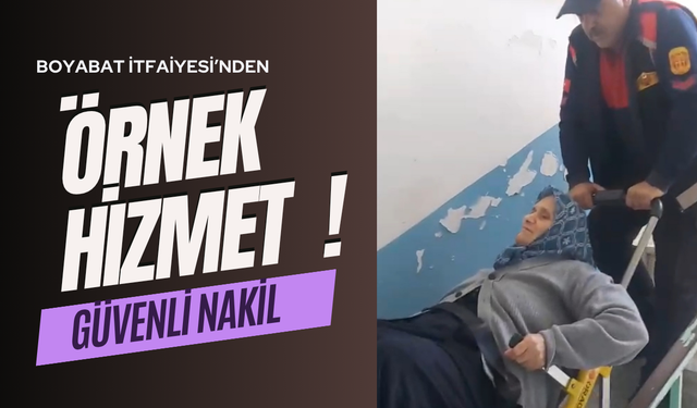 İtfaiyeden örnek hizmet